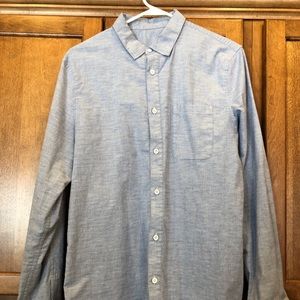 Lululemon Oxford Mens Long Sleeve Shirt Blue